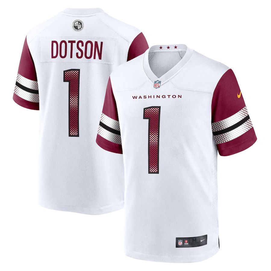 Men Washington Commanders #1 Jahan Dotson Nike White Game Player NFL Jersey->washington commanders->NFL Jersey